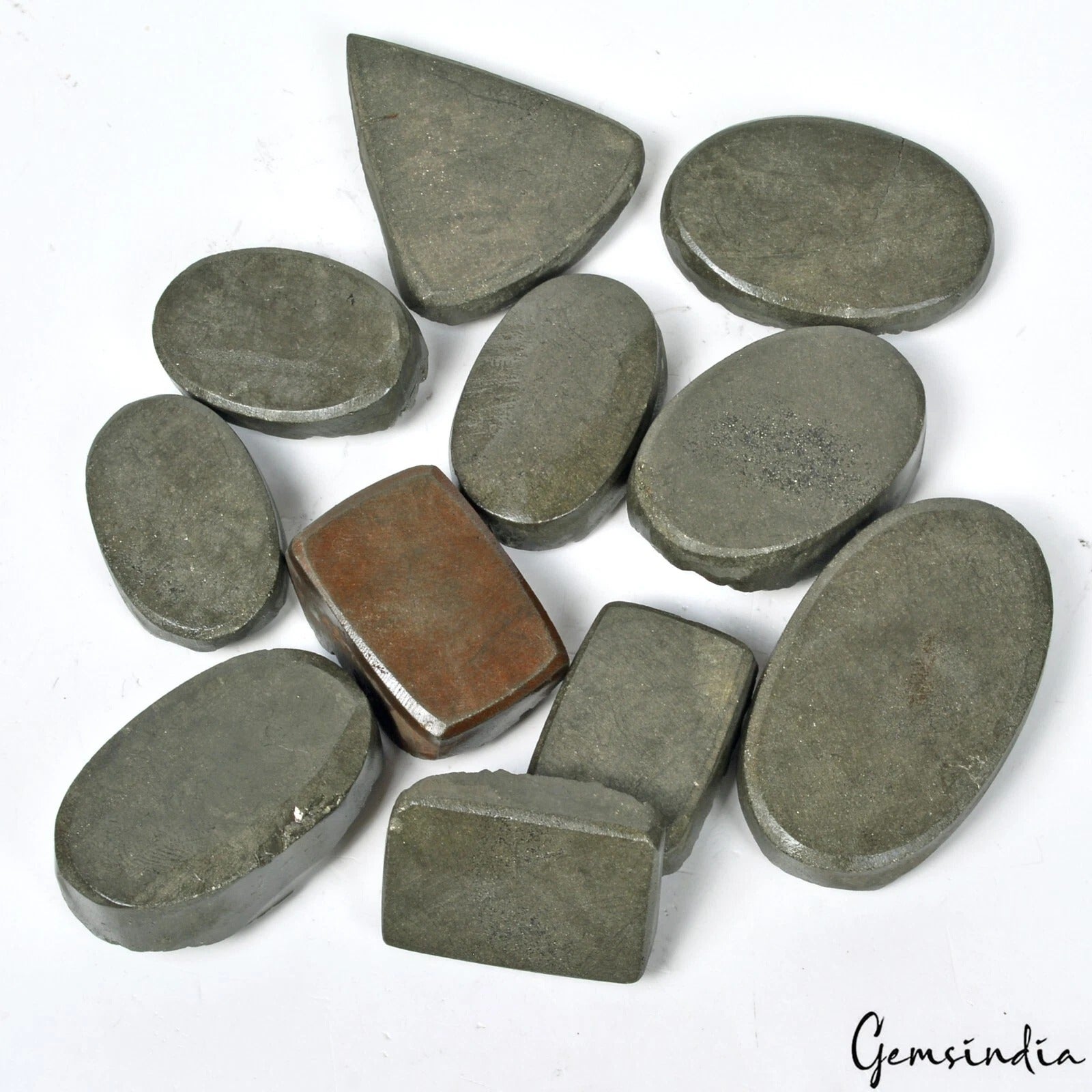 1680 Ct/11 Pcs Natural Untreated Gold Pyrite Druzy Mix Cut Loose Wholesale Gems