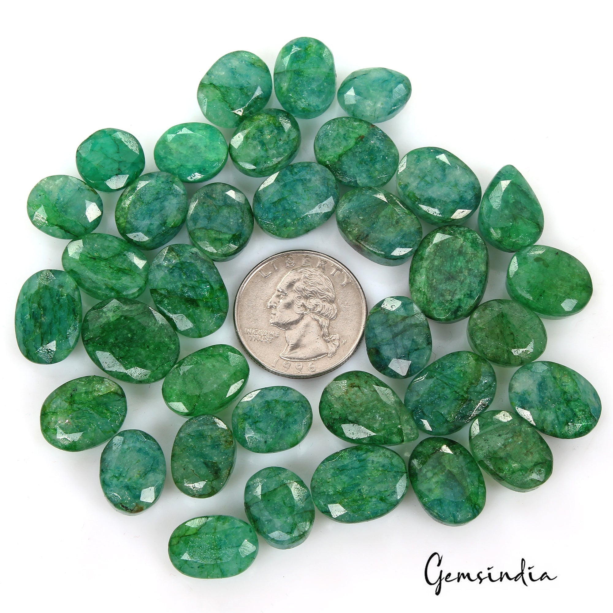 390 Cts/35 Pcs Natural Brazilian Blue Green Emerald Mix Cut Wholesale Gems Lot
