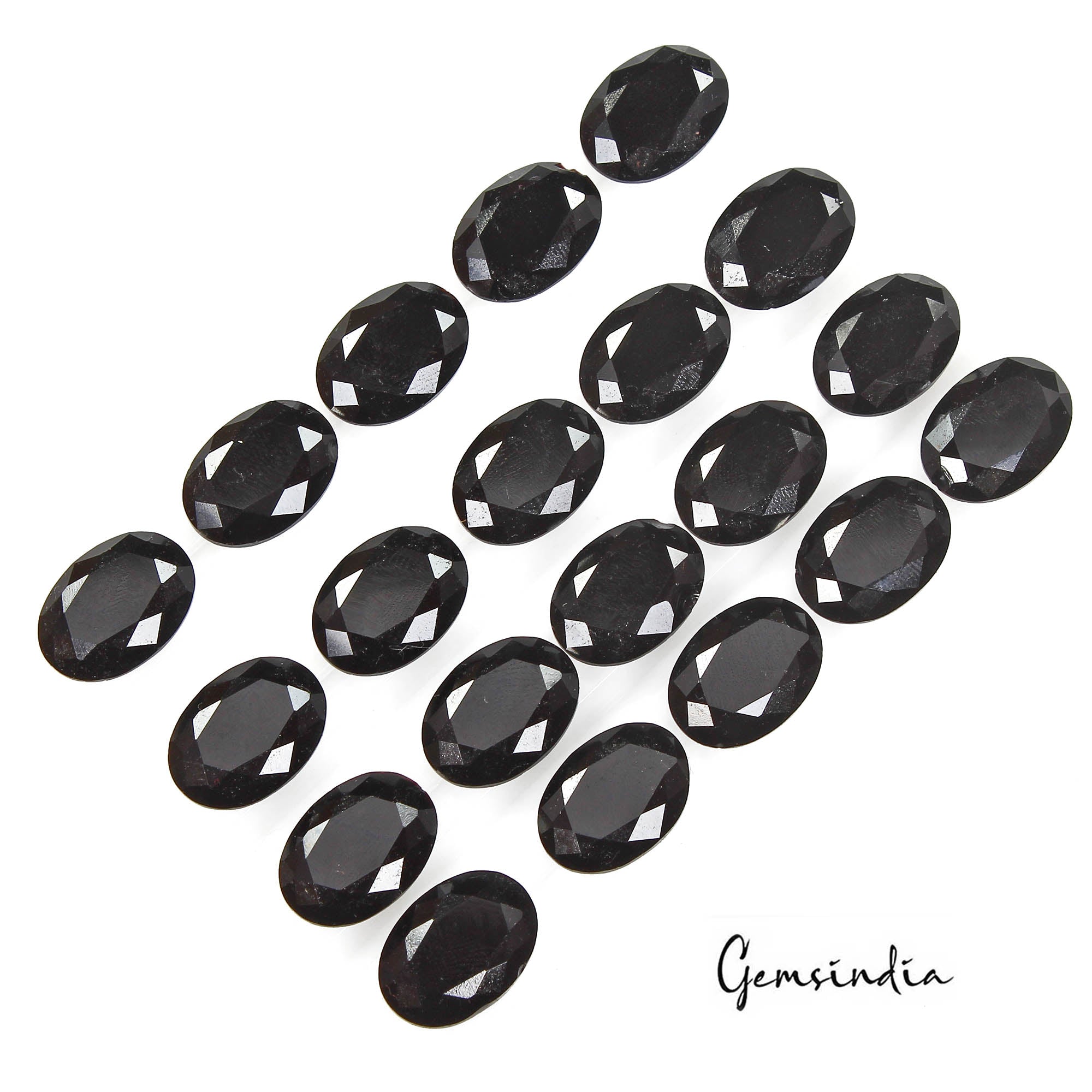 Black Onyx Lot, Loose Gemstone — 20 Pieces, 17mm, 163.10 Ct, Brazil