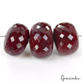 700 Cts Natural Ruby Round Checker Cut Rich Red Loose Driiled Beads Lot 29-33mm