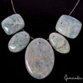 5 Pc Natural Blue Green Beryl Aquamarine Mix Shape Loose Drilled Bead/Briolettes
