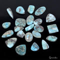 350 Cts/22 Pcs Natural Untreated Sky Blue Larimar Mix Cab Loose Gems For Jewelry
