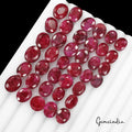 Certified 122.65 Cts/38 Pcs Natural Red Pink Beryl Bixbite Oval Cut Loose Gems