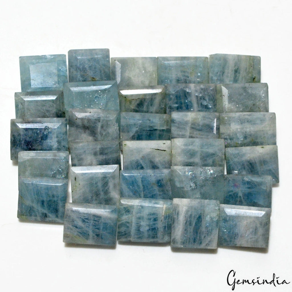 370 Ct/29 Pcs Natural Untreated Blue Beryl Aquamarine Baguette Cut Loose Gems