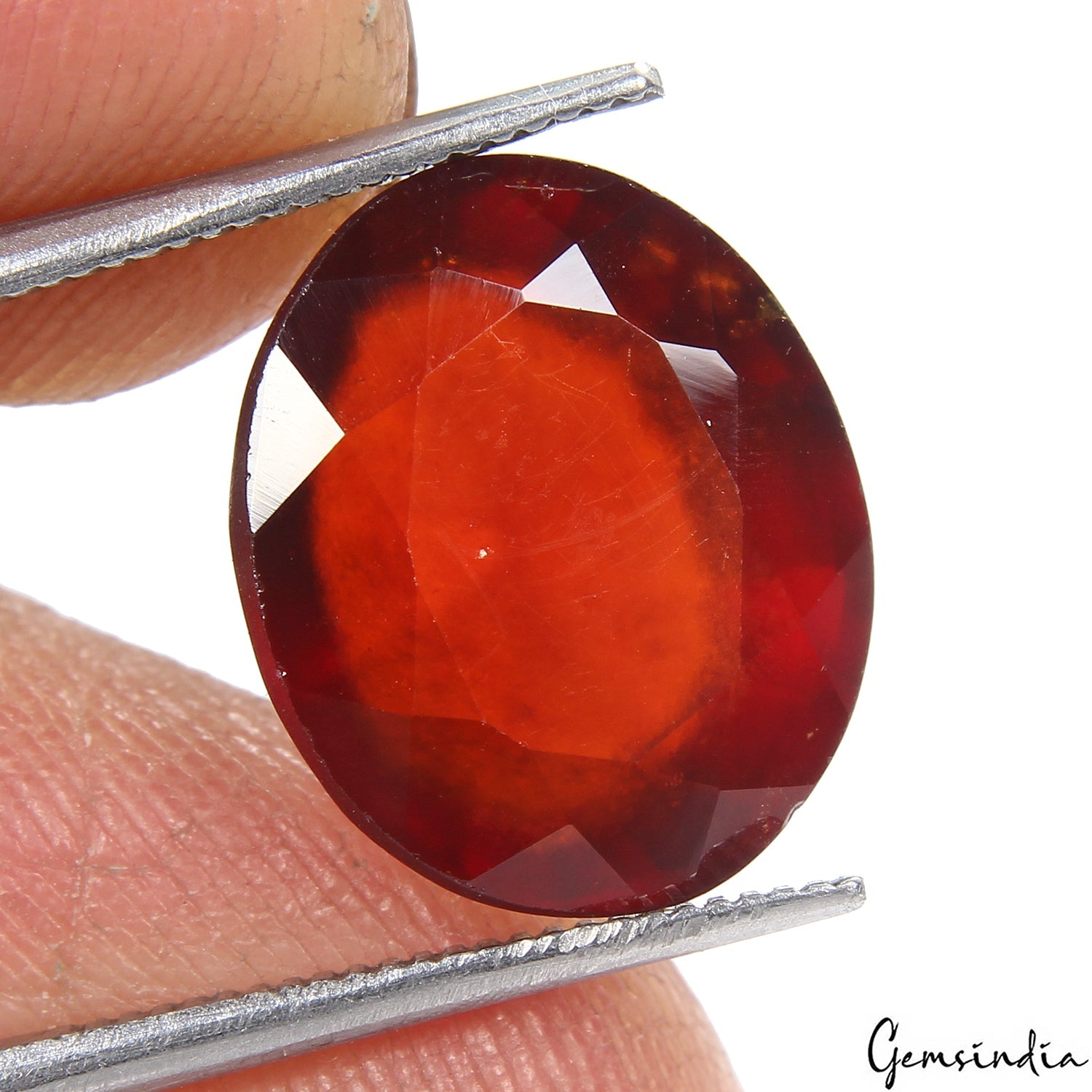 AAA Grade 8.85Ct Natural Hessonite Garnet Oval Cut IGL&I Certified Huge Gemstone