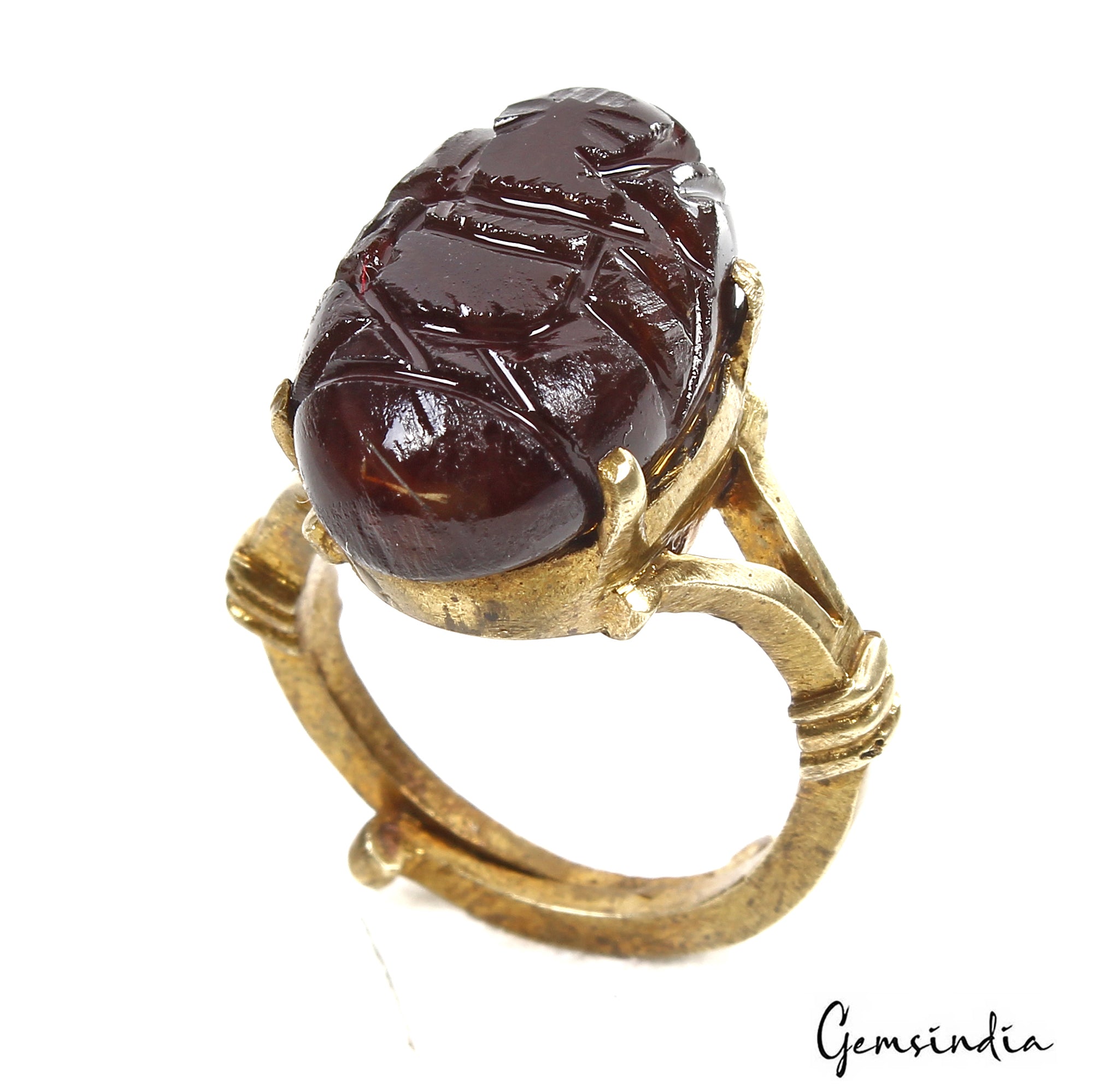 Onyx Ashtadhatu Ring, Untreated — 31.60 Ct (6.30 g)