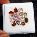 14 Pc Natural Multi color Tourmaline Mix Cut Loose Certified Gemstones~ 10.05 Ct