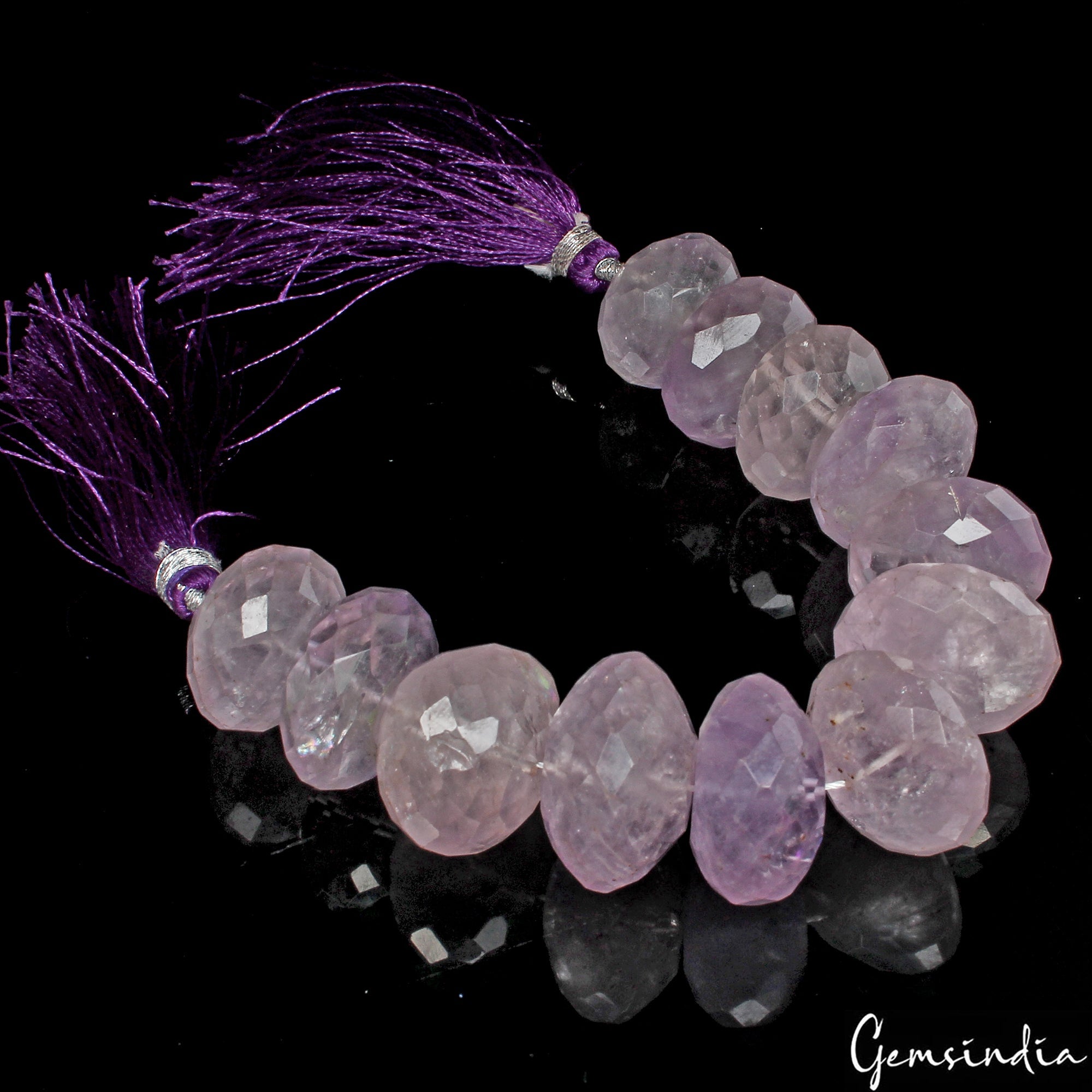 440 Ct Natural Purple Amethyst Good Luster Drilled Round Faceted Beads ,Brazil