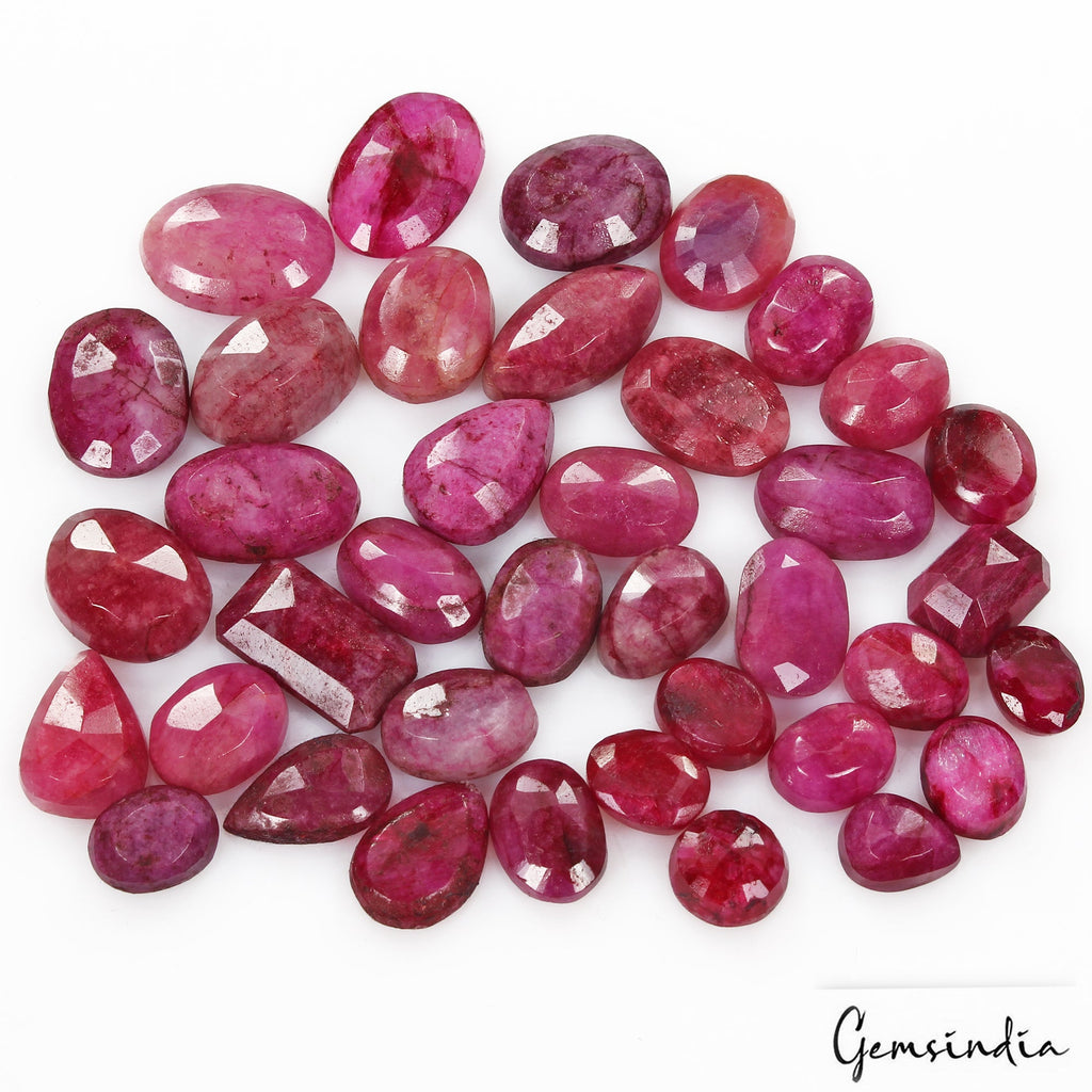 188.60 Cts/13 Pcs Natural USA Red Beryl Bixbite Mix Cut Loose Gems For Jewelry