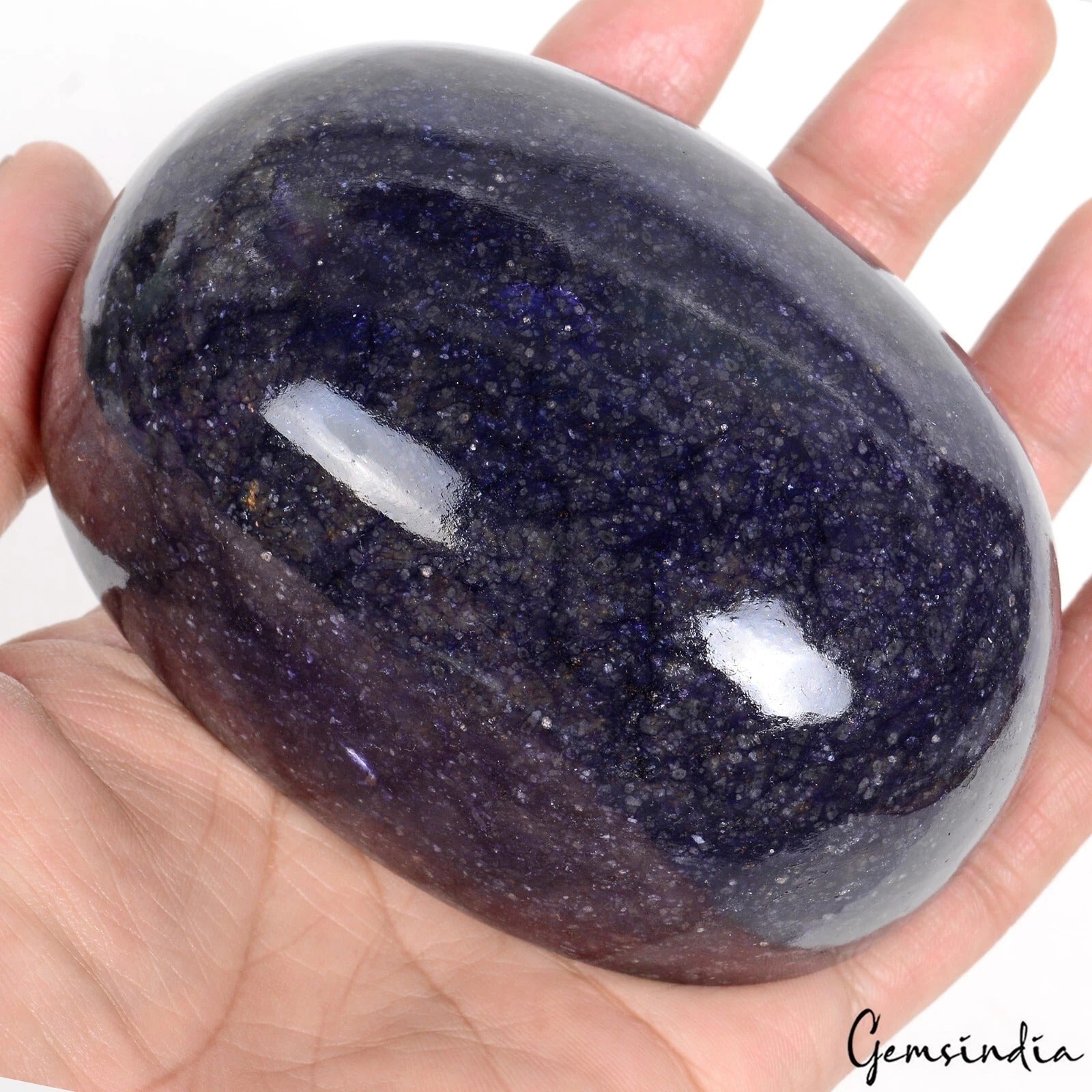 Blue Sapphire Cabochon — 101x73x53mm, 3700 Ct, Africa