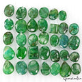 400 Ct Natural Blue Green Emerald Mix Faceted Cut Gems Lot 34 Pcs For Jewelry