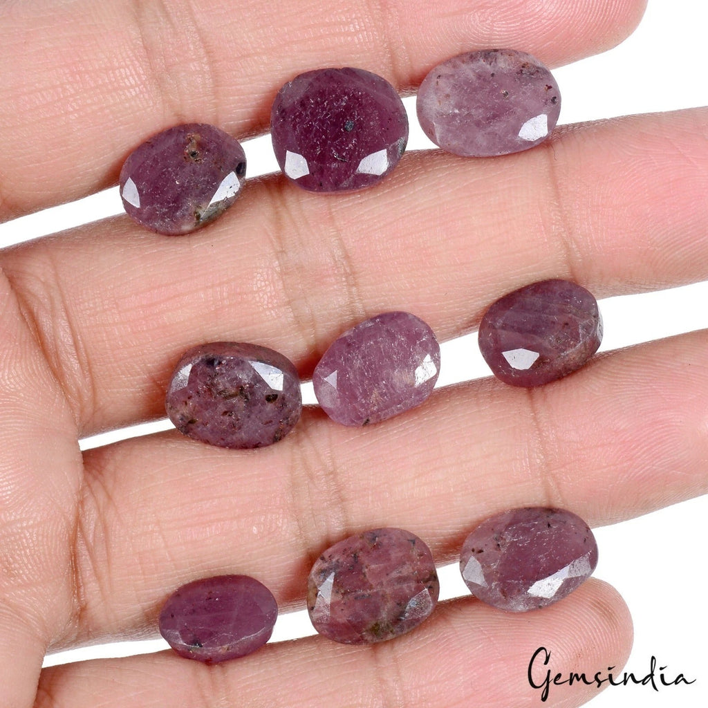 81.80 Ct Untreated Natural Certified Oval Shape Red Ruby Loose Gemstones 11-13mm