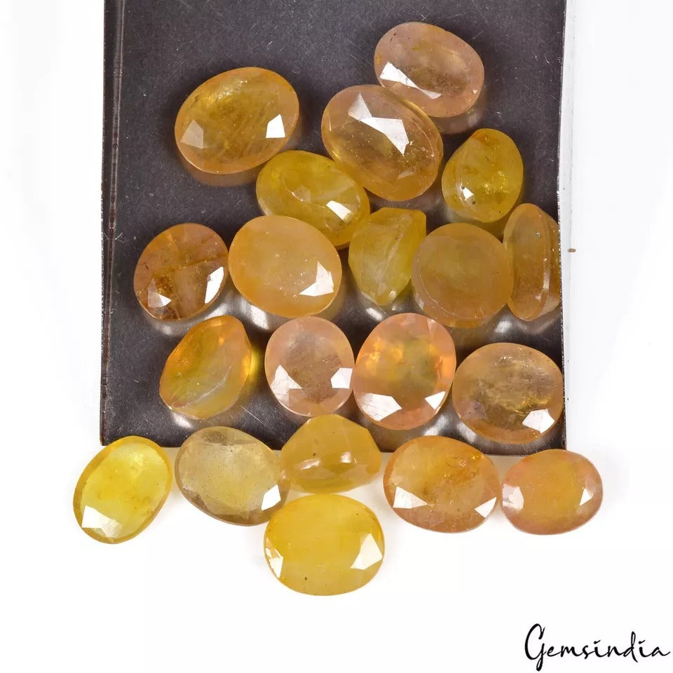 Certified 84.60 Ct Natural Yellow Sapphire (Pukhraj) Untreated Ceylon Gemstones