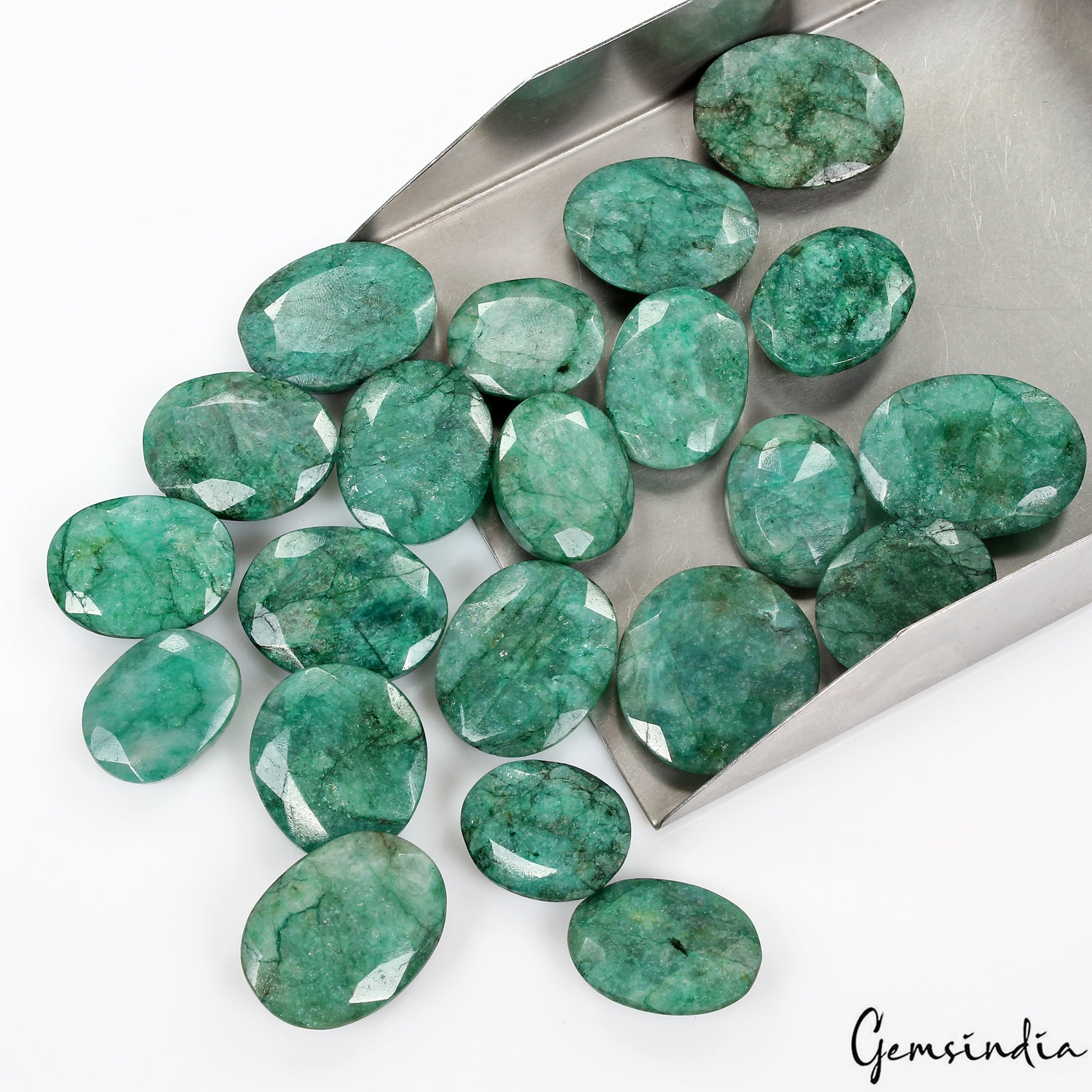 580 Cts/21 Pcs Natural Brazilian Green Emerald Oval Cut Wholesale Loose Gems Lot