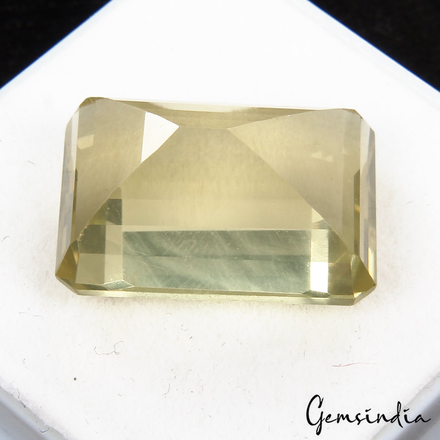 28 Cts Natural Untreated Brazilian Lemon Citrine Octagon Cut Loose Gem For Ring