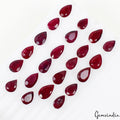 Certified 140 Cts/22 Pcs Natural Blood Red Ruby Pear Cut Loose Gems For Jewelry