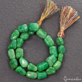 15" Natural Green Emerald Top Rare Tumble Drilled Nugget Beads ~420 Ct/26 Pcs
