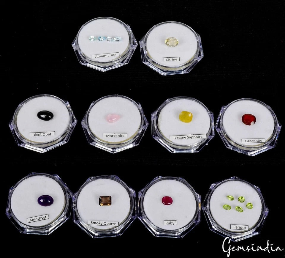 17 Pcs Estate Genuine Precious Loose Mix Cut Jewelry Multi Gemstones Collection