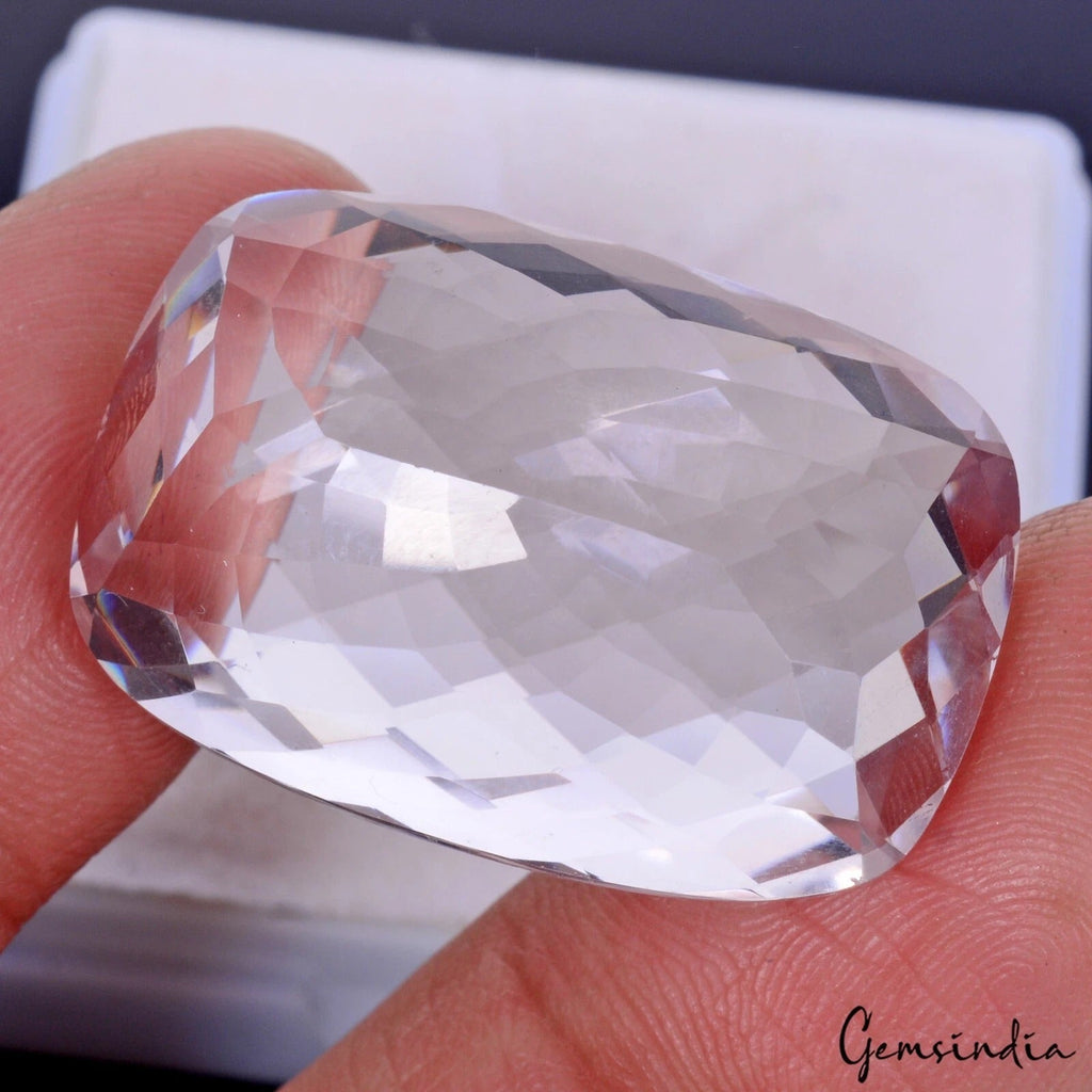 Natural Untreated Lavender Amethyst Cushion Checker Cut Loose Gemstone 45.00 Ct