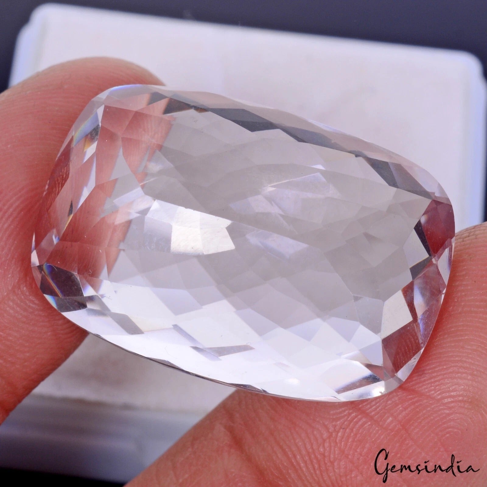Natural Untreated Lavender Amethyst Cushion Checker Cut Loose Gemstone 45.00 Ct
