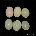 13 Ct/6 Pcs Natural Ethiopian Opal Multi Fire Shine Oval Cabochon Loose Gems Lot