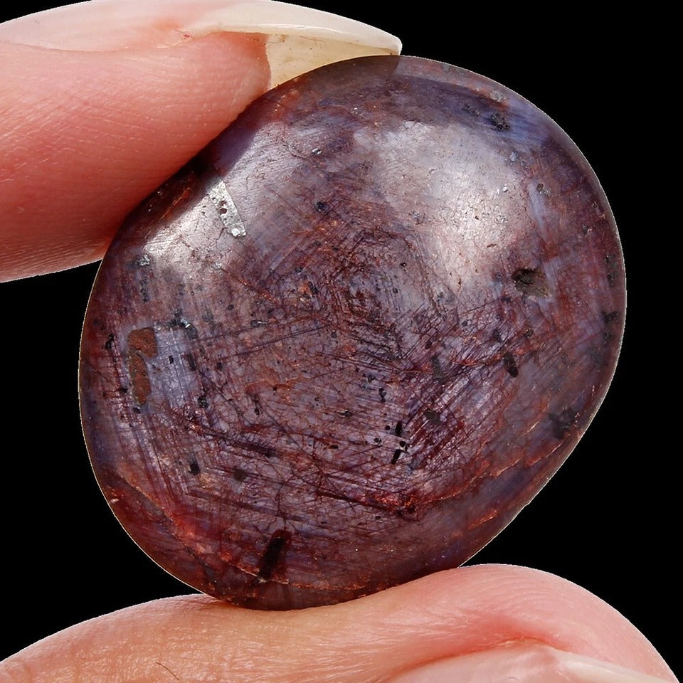 51.50 Cts Unheated Natural Star Ruby Oval Cabochon Ring Size Loose Gemstone