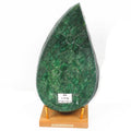 Certified 1.73Kg Natural Brazilian Green Dark Emerald Pear Carved Loose Huge Gem