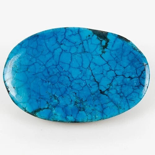 1060 Ct Natural Blue Spiderweb Turquoise Oval Cabochon Arizona Gemstone Lot 24Pc