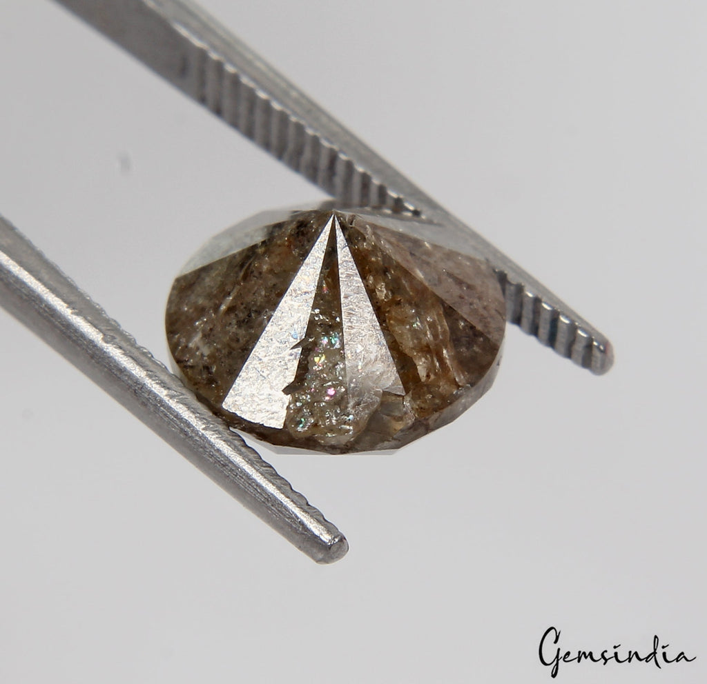 3.22 CT 100% Natural Loose Salt And Pepper Diamond, Round Brilliant Cut Diamond
