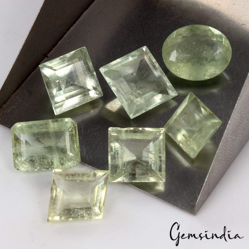 27.20Ct Natural Green Aquamarine Mix Cut Loose Top Grade Certified Gemstones Lot