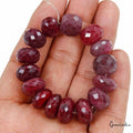 290.00 Ct Natural Red Ruby Bead Loose Gems 12-15mm Lot 15 Pcs For Making Jewelry