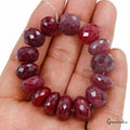 Ruby Beaded Strand, Red — 12mm to 15mm, 290.00 Ct