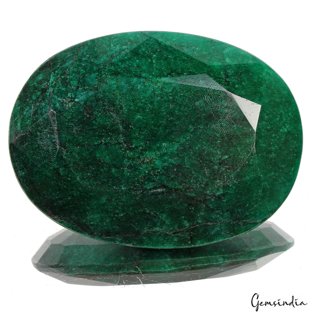 900 Ct Natural Dark Green Brazilian Emerald Oval Cut Faceted Earth Mined Gems