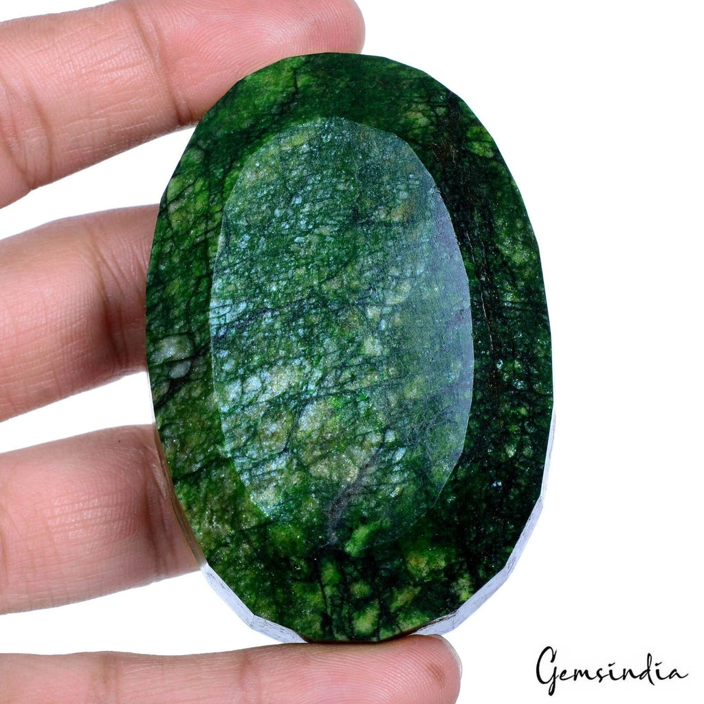 Natural Green Brazilian Oval Excellent Cut Silver Shine Emerald 870 Ct Loose Gem