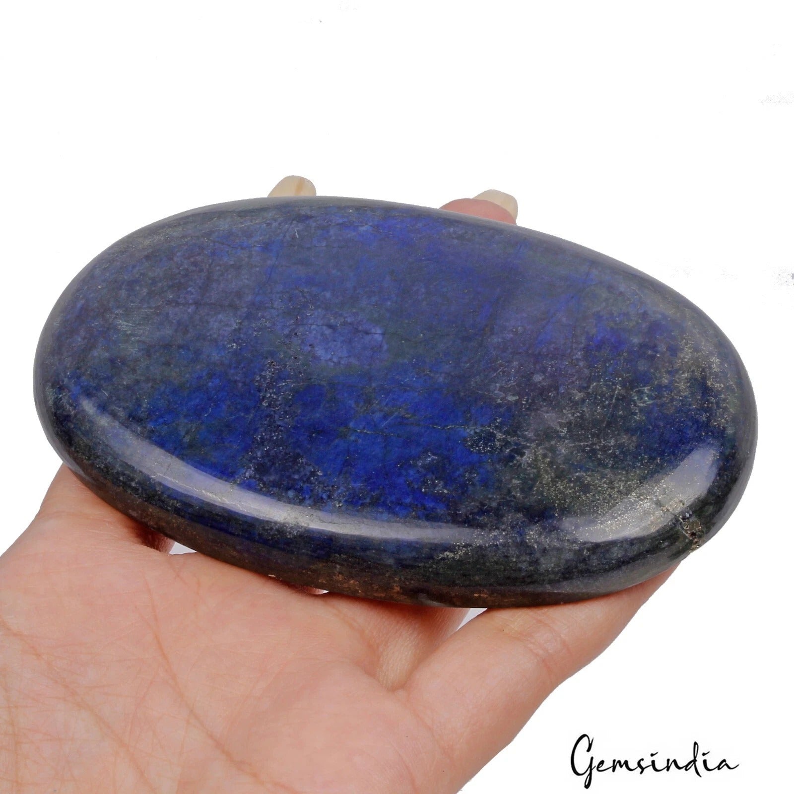 1100 Cts Natural Lapis Lazuli Huge Collectors Loose 107mm Oval Cabochon Gemstone