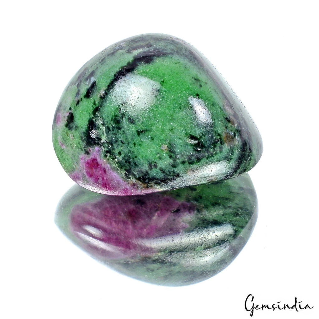 170 Cts Unheated Natural Ruby Zoisite 34x27mm Tumble Red Green Huge Gemstone