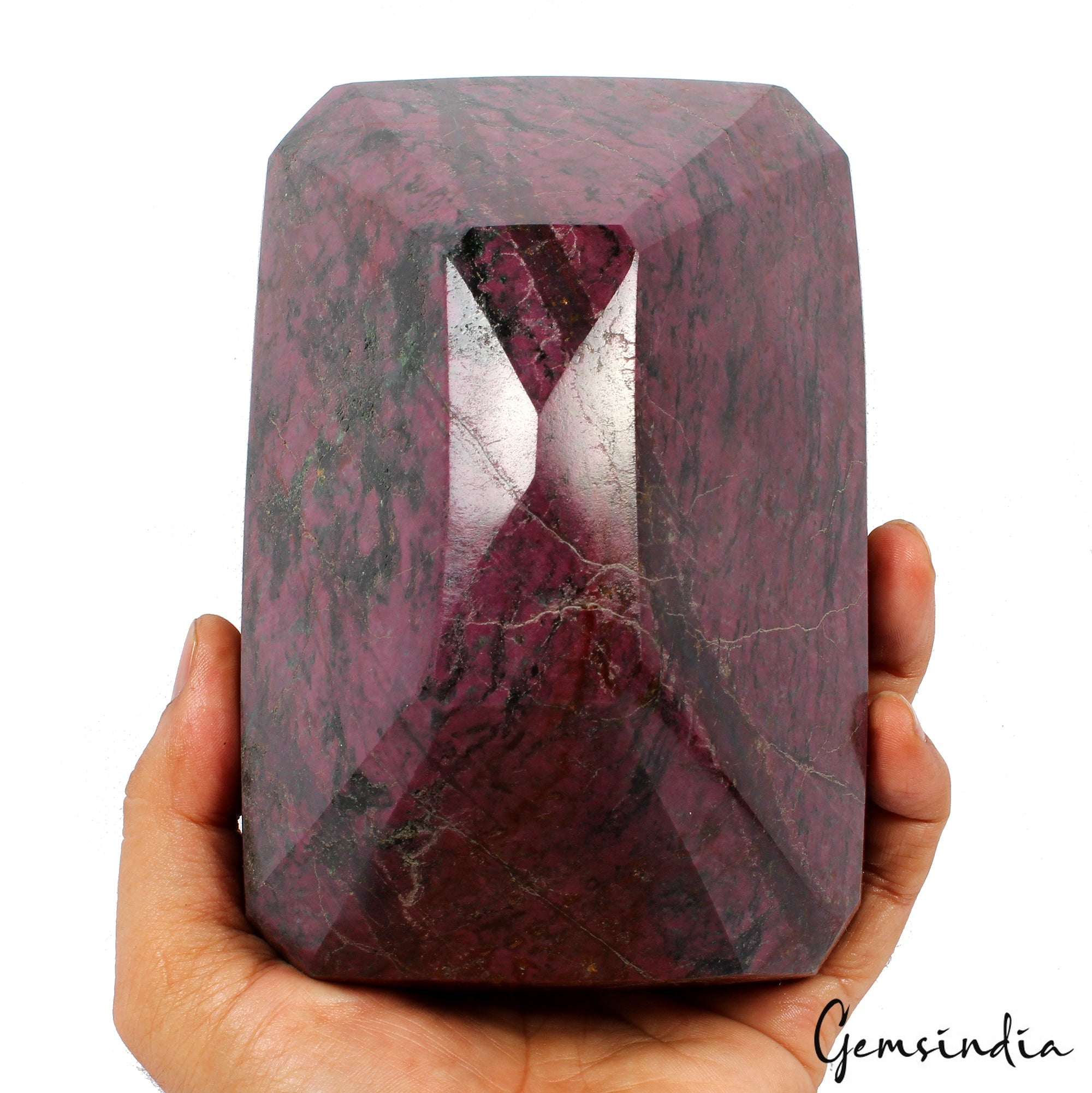 3.1 Kilo Natural Untreated Dark Red Ruby Octagon Cut Loose Museum Size Gemstone