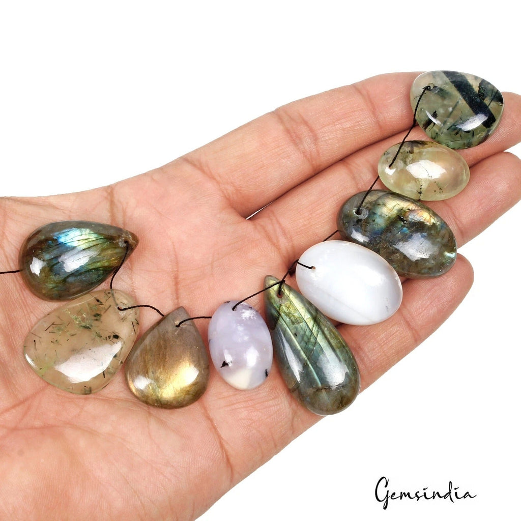 270.00 Ct Natural Untreated Multi Gems Side Drilled Bead Loose Gems For Jewelry