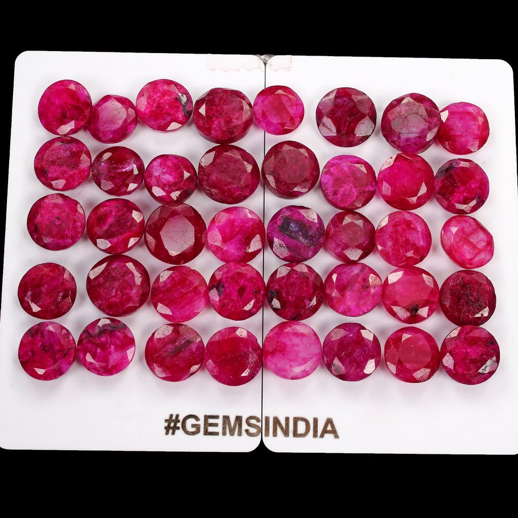 240.00 Ct/40 Pc Natural Pink Beryl Bixbite USA Round Cut Gems Lot For Jewelry G