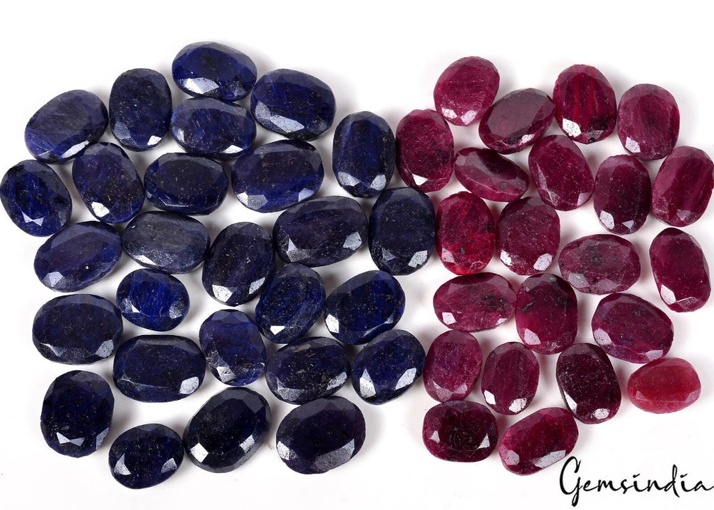 1000 Ct/14mm-20mm Natural Ruby Sapphire Oval Cut Loose Madagascar Ring Size Gems