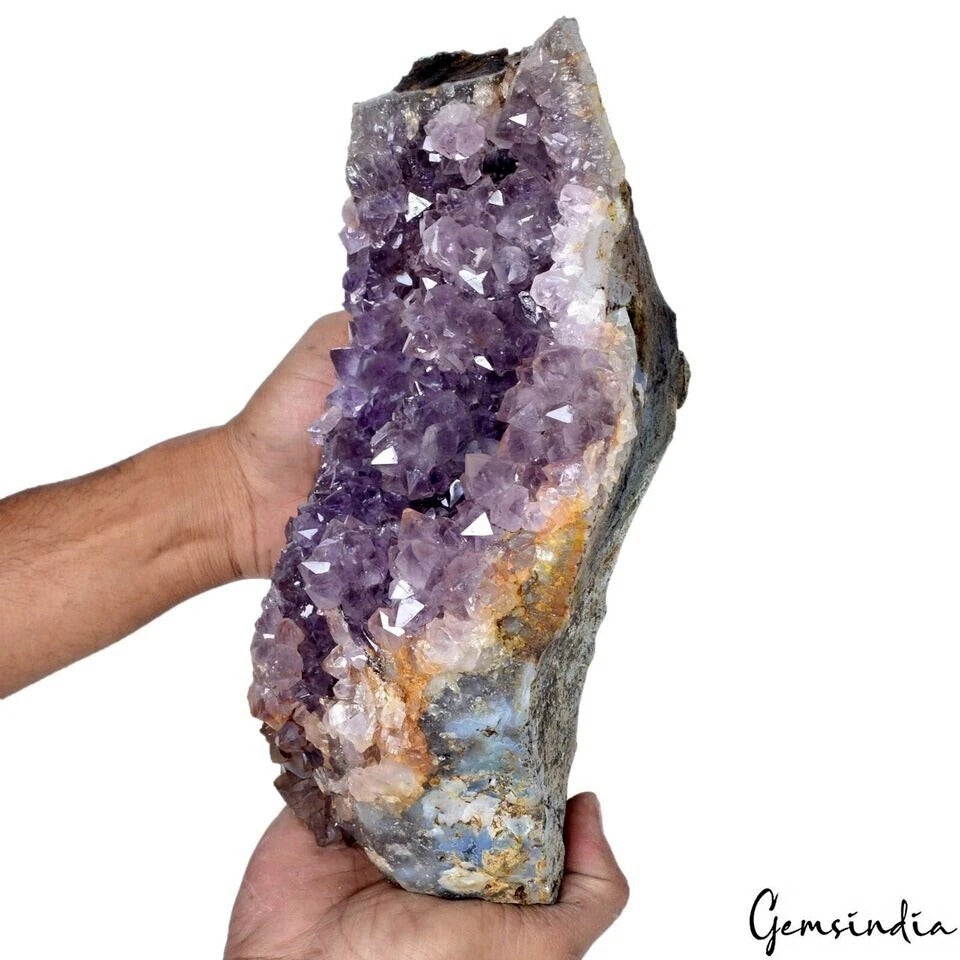 Amethyst Crystal Cluster, Untreated, Purple — 10x7.75x4.5 Inch, 5.43 Kg (27150 Ct), Uruguay
