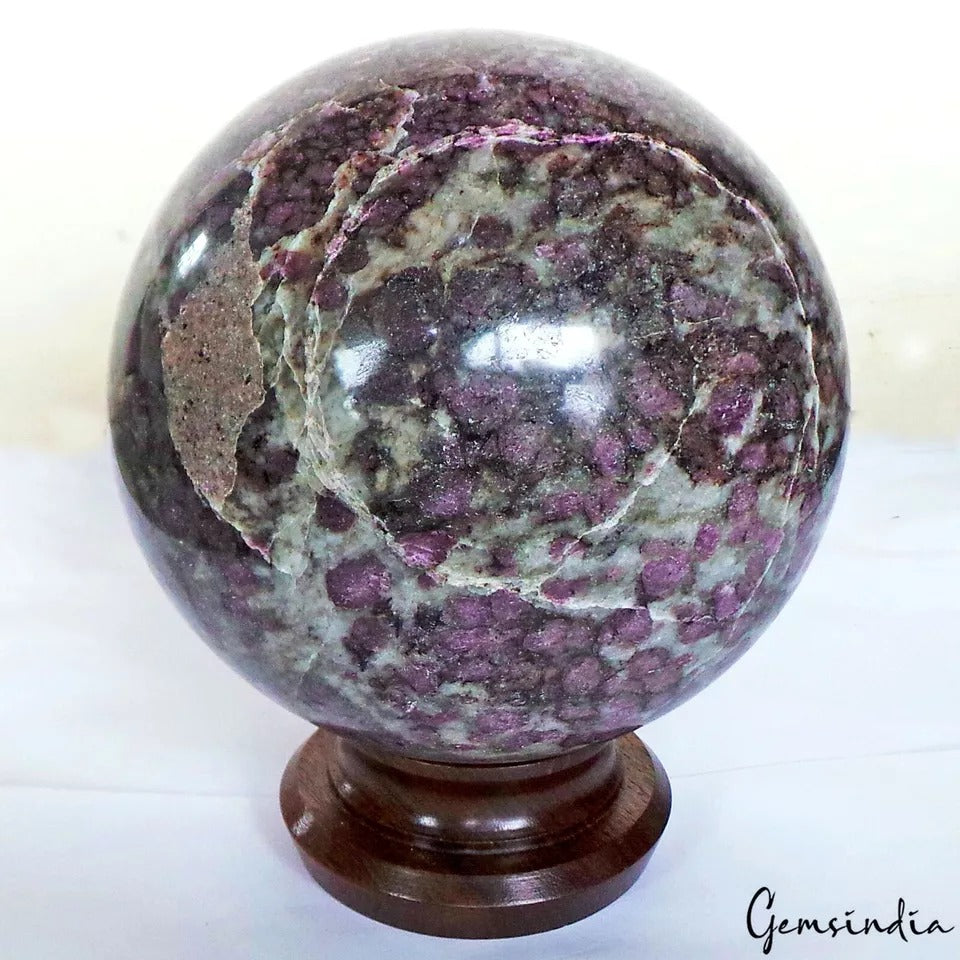 5" Large Spinel in Matrix Crystal Healing Reiki Gemstone Decor Sphere 3.3 Kilo
