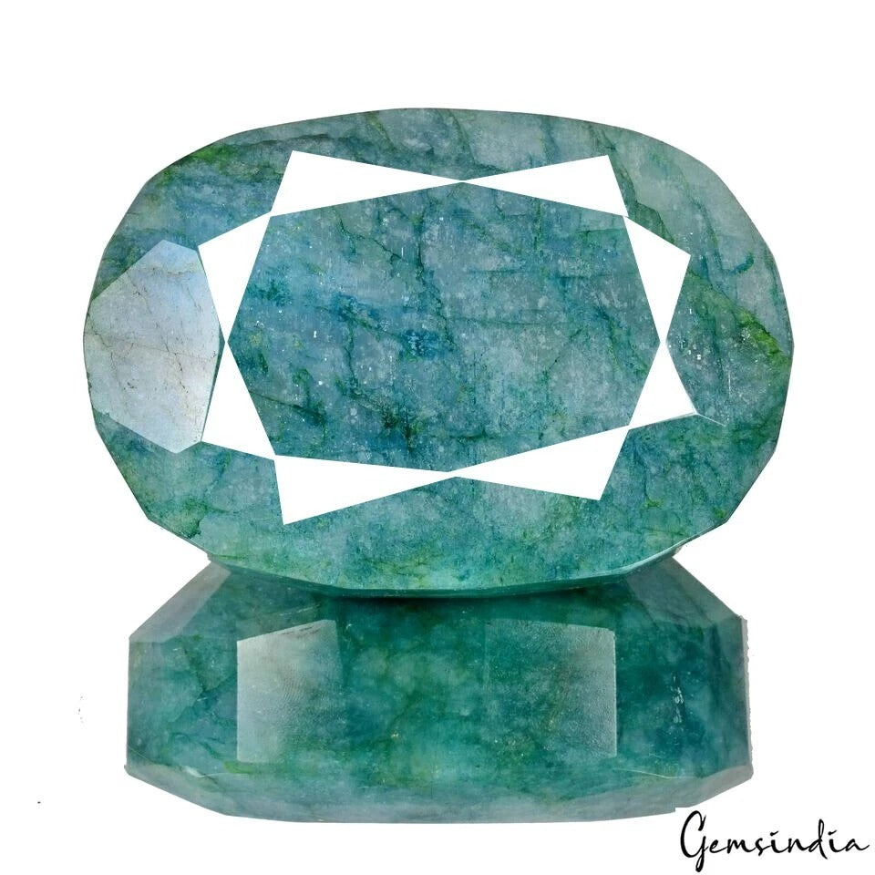 2690 Ct Natural Brazilian Green Blue Emerald Oval Faceted Earth Mined Loose Gems