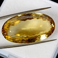 Oval Cut Natural Unheated Top Yellow Citrine Brazil 73.20 Cts 35x20mm Gemstone~