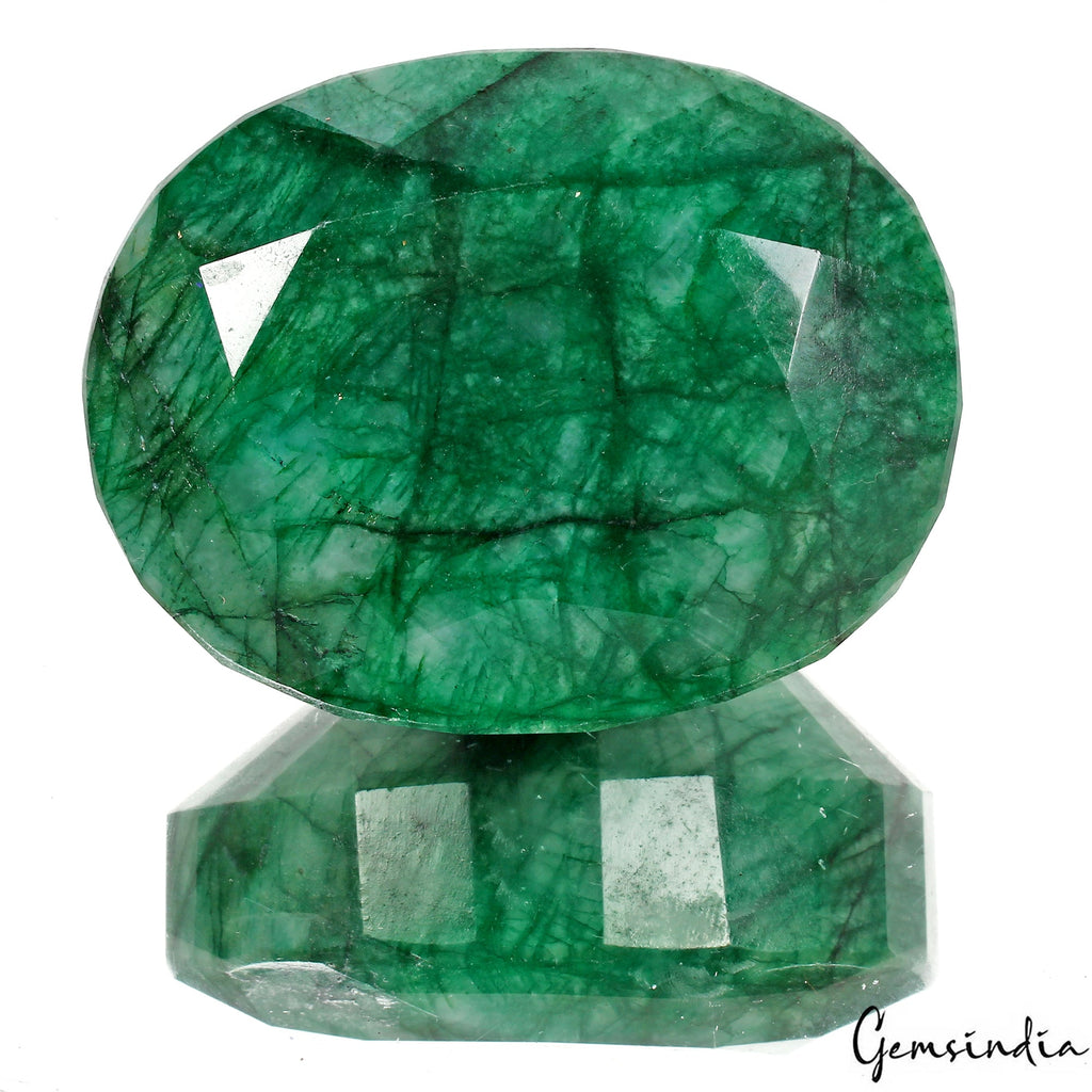 Rich Green 700 Cts Natural Emerald From Brazil Oval Loose Earth mined Gemstone