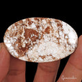 110 Cts Natural Untreated Nevada USA White Brown Buffalo Turquoise Oval Cab Gem