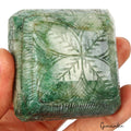 1070 Ct Natural Green Brazilian Emerald Octagon Carving Earth Mined Huge Gems