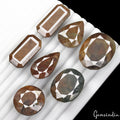 650 Cts/7 Pcs Natural Untreated Brown Sapphire Mix Faceted Cut Loose Gems Lot