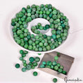 Brazilian Emerald Beaded Strand, Round Cabochon, Color Enhanced — 6mm to 11mm, 1000 Ct, Brazil