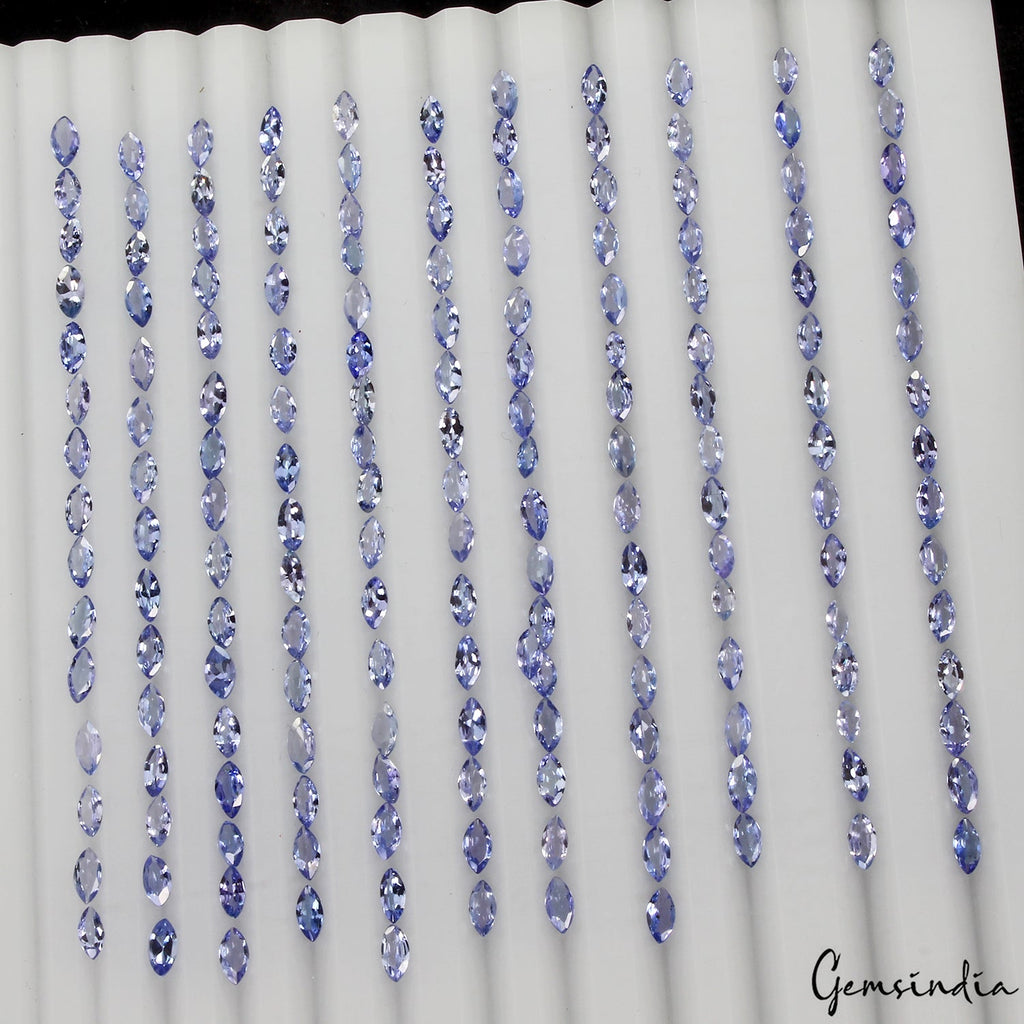 275 Pc Natural Untreated Blue Tanzanite Marquise Calibrated 4*2mm Gemstone 20+Ct